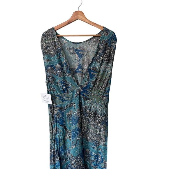 Zadig and Voltaire Root V-Neck Asymmetrical Multicolored Teal Dress Size M - Picture 4 of 12